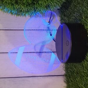 3D Football & Helmet Night Light LED color changing USB cord or battery NWT "HP"